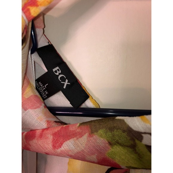 Ladies Lovely BCX Summer Floral Print Halter Top SZ L Romantic back Tie - Picture 4 of 4